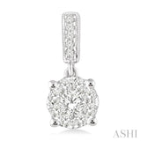 1/2 Ctw Lovebright Round Cut Diamond Earrings in 14K White Gold