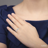 3/4 Ctw 11 Stone Round Cut Diamond Wedding Band in 14K White Gold