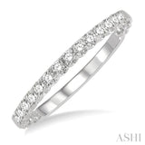 1/4 Ctw Lattice Round Cut Diamond Wedding Band in Platinum