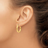 14k 2x3mm Square Tube Hoops