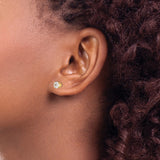 14k 5mm Round CZ Stud Earrings