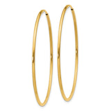 14k 1.2x40mm Polished Endless Tube Hoop Earrings