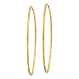 14k 1.20mm Diamond-cut Endless Hoop Earring