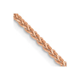 14K Rose Gold 18 inch 1.7mm Diamond-cut Spiga with Lobster Clasp Chain