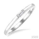 1/20 Ctw Baguette Diamond Petite Fashion Ring in 10K White Gold