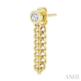 .33CTRDDM BEZEL CURB CHAIN ER YG 14K-G*