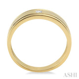 1/20 Ctw Princess Cut Diamond Men's Ring in 14K Yellow Gold