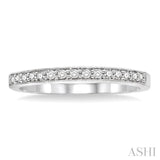 1/6 Ctw Round Cut Diamond Wedding Band in 14K White Gold