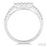 1/3 Ctw Round Cut Diamond Wedding Band in 14K White Gold