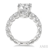 2 Ctw Diamond Semi-Mount Engagement Ring in 14K White Gold