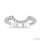 1/3 Ctw Round Cut Diamond Wedding Band in 14K White Gold