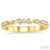 1/5 Ctw Round Cut Diamond Stack Band in 14K Yellow Gold