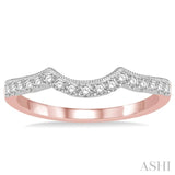 1/5 Ctw Round Diamond Wedding Band in 14K Rose and White Gold