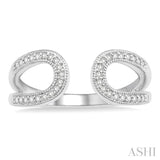 1/6 Ctw Horseshoe Style Open-End Round Cut Diamond Ladies Ring in 10K White Gold