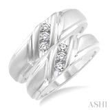 1/4 Ctw Round Cut Diamond Duo Set in 10K White Gold