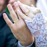 1/4 Ctw Round Cut Diamond Duos Ring Set in 10K Yellow Gold