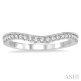 1/4 Ctw Round Cut Diamond Wedding Band in 14K White Gold