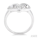 1/50 Ctw Round Cut Diamond Heart Ring in Sterling Silver