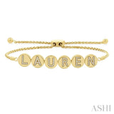 1/4 Ctw 'LAUREN' Disc Single Cut Diamond Lariat Bracelet in 10K Yellow Gold