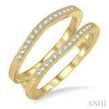 1/5 Ctw Round Cut Diamond Insert Ring in 14K Yellow Gold