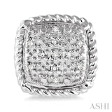 1/20 Ctw Round Cut Diamond Earrings in Sterling Silver