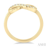 1/6 ctw Round Cut Diamond Infinity Petite Ring in 14K Yellow Gold