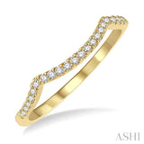 1/10 ctw Round Cut Diamond Wedding Band in 14K Yellow Gold