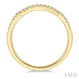 1/10 ctw Round Cut Diamond Wedding Band in 14K Yellow Gold