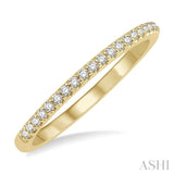 1/10 ctw Round Cut Diamond Wedding Band in 14K Yellow Gold