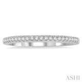 1/6 Ctw Round Cut Diamond Wedding Band in 14K White Gold