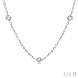 2 Ctw Round Cut Diamond Fashion Necklace in 14K White Gold