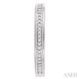 1/4 Ctw Round Cut Diamond Hoop Earrings in Sterling Silver