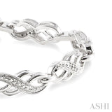 1/20 Ctw Round Cut Diamond Bracelet in Sterling Silver