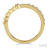 1/6 Ctw Criss Cross Split Shank Round Cut Diamond Fashion Ring in 10K Yellow Gold