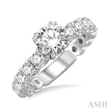 1 ctw Diamond Semi-Mount Engagement Ring in 14K White Gold