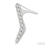 1/20 Ctw Petite High Heel Pumps Round Cut Diamond Fashion Stud Earring in 10K White Gold