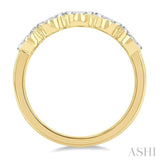 1/2 Ctw 5-Stone Lovebright Round Cut Diamond Band in 14K Yellow & White Gold