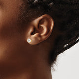 14k 6.5mm CZ stud earrings