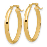 14K Oval Hoop Earrings