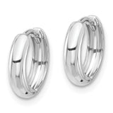 14k White Gold Hinged Hoop Earrings