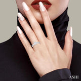 1/6 ctw Criss-Cross Round Cut Diamond Semi Mount Engagement Ring in 14K White Gold