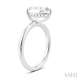 1/10 Ctw Pear Shape Round Cut Diamond Semi Mount Engagement Ring in 14K White Gold
