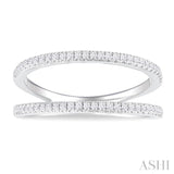 1/3 ctw Split Twin Ring Illusion Round Cut Diamond Lightweight Fashion Ring in 10K White Gold