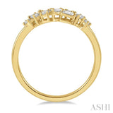 1/4 ctw Baguette and Round Cut Diamond Fashion Scatter Ring in 14K Yellow Gold