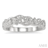 1/10 ctw Round Diamond Wedding Band in 14K White Gold