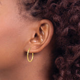 14k Twist Polished Hoop Earring