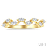 1/3 Ctw Zig-Zag Scatter Marquise Cut Diamond Fashion Band in 14K Yellow Gold
