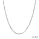 5 ctw Illusion Round Cut Diamond Eternity Tennis Necklace in 14K White Gold