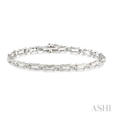 1/3 Ctw Marquise Shape Single Cut Diamond Link Bracelet in 14K White Gold