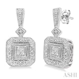 Silver Diamond Earrings